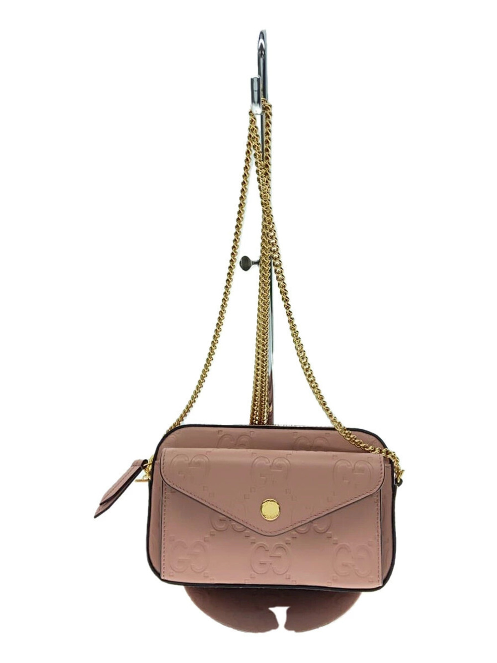 Gucci Shoulder Bag Leather Pink All over